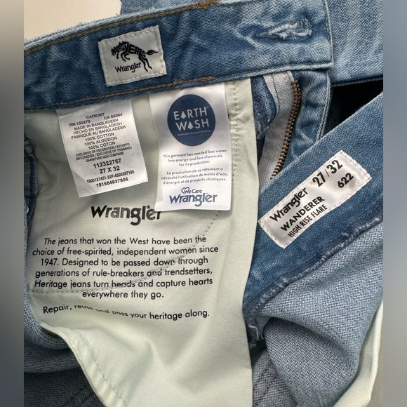 Wrangler Wanderer 622 High Rise Flare ~Wild Thing - Picture 10 of 14